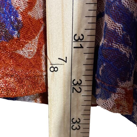 American Rag Cie floral lace Berkeley indigo combo fit & flare dress medium - Picture 5 of 6